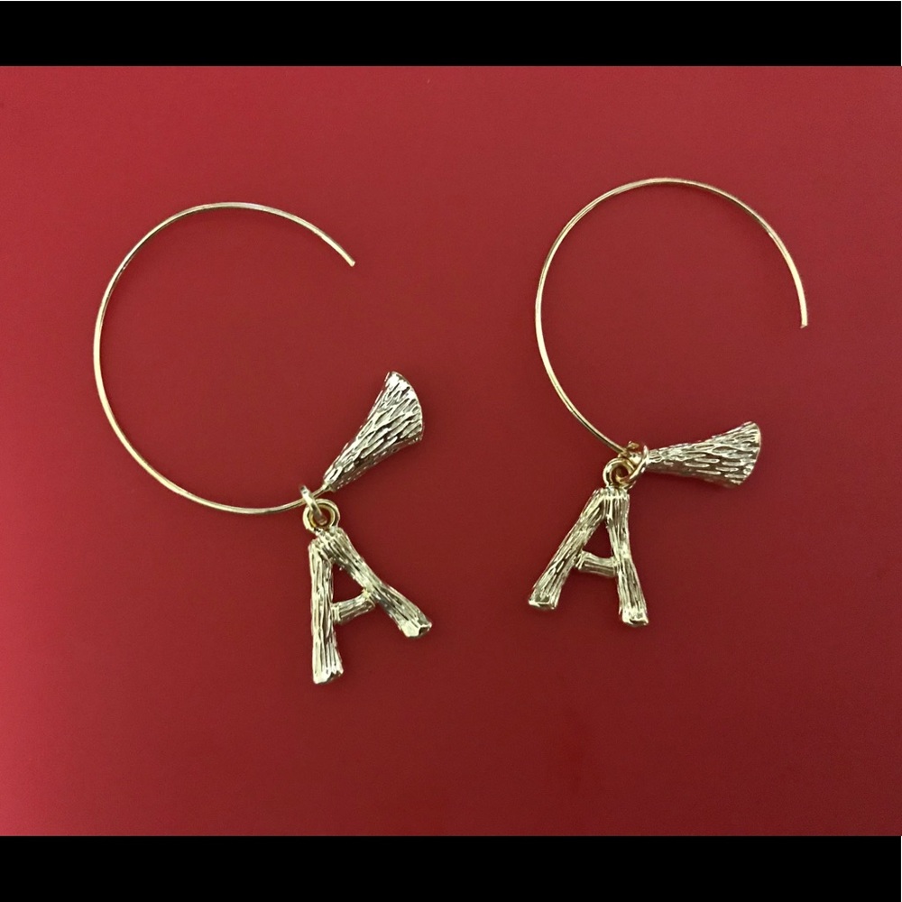 A letter initial earrings